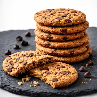 Bolacha digestive com pepitas de chocolate