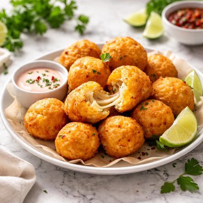 Bolinho de mandioca com queijo
