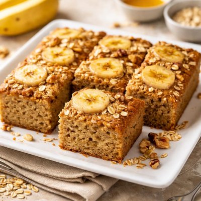 Bolo de aveia com banana