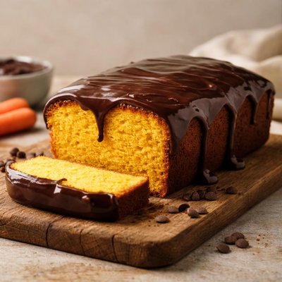 Bolo de cenoura com chocolate