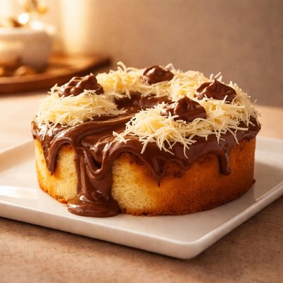 Bolo ninho com nutella