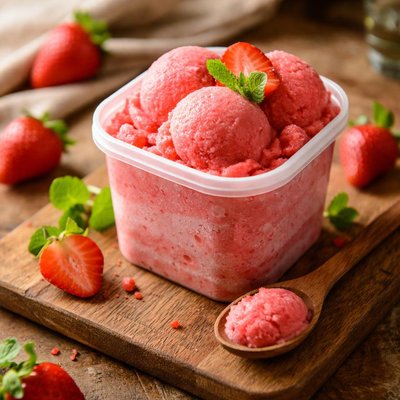Bombar strawberry sorbet