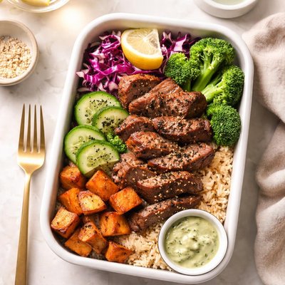 Bondi meal prep beef bowl