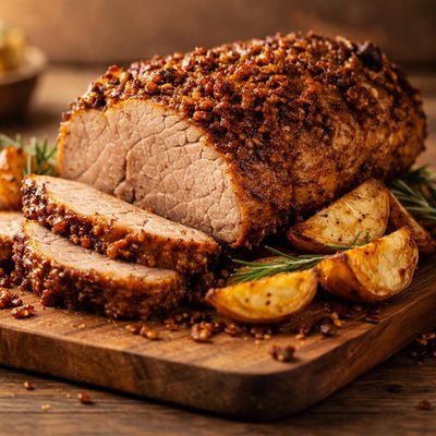 Bondiola al horno con mostaza