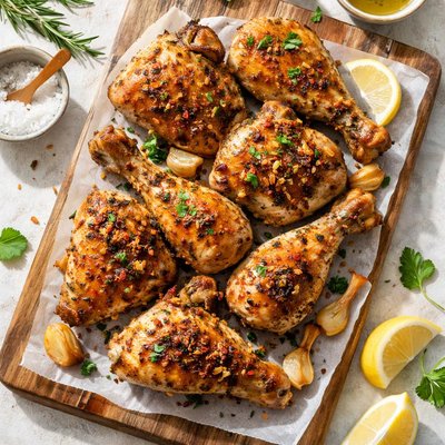 Bone-in garlic chicken