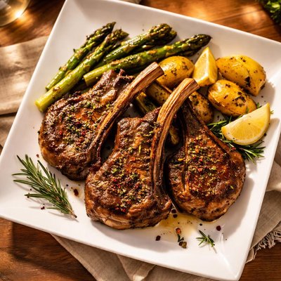Bone-in sirloin lamb chops