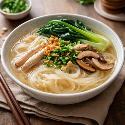 Bone broth rice noodles
