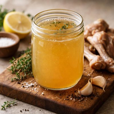 Bone chicken broth
