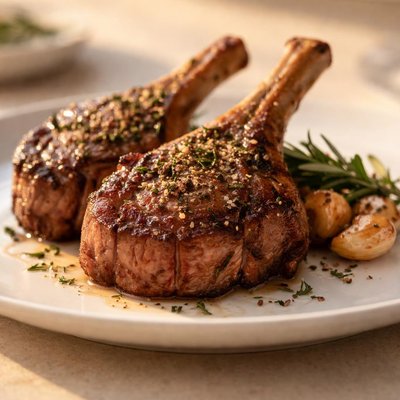 Bone in sirloin lamb chops