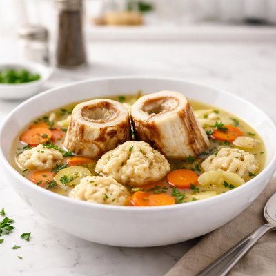 Bone marrow dumpling soup