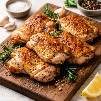 Boneless chicken leg with skin