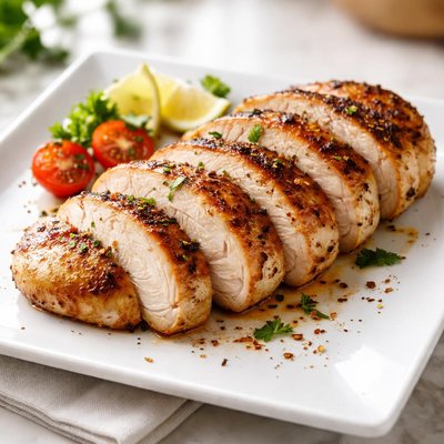 Boneless cooked chicken