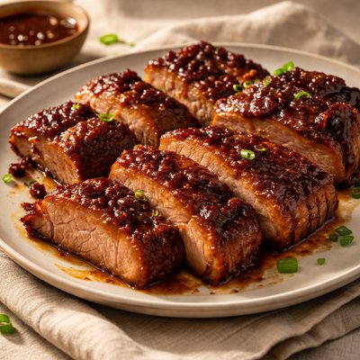 Boneless cooked spare ribs