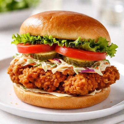 Boneless fried chicken sandwich