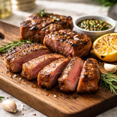 Boneless lamb loin chop