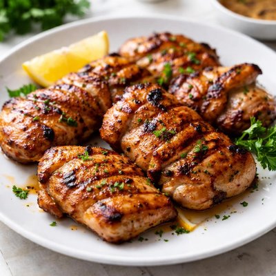 Boneless skinless chicken thigh grilled