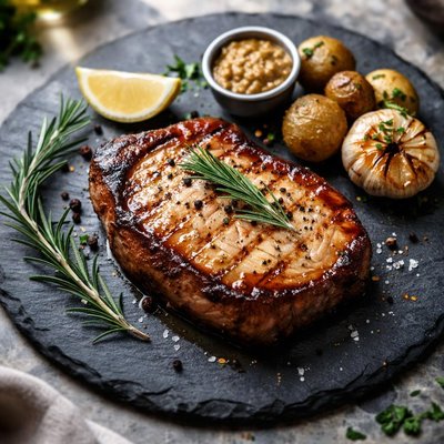 Boneless smoked pork chop