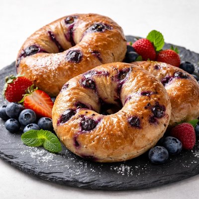 Booming berry bagels