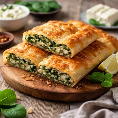 Borek with spinach and feta
