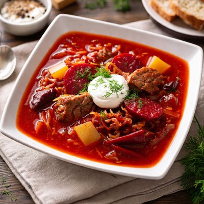 Borscht with beef