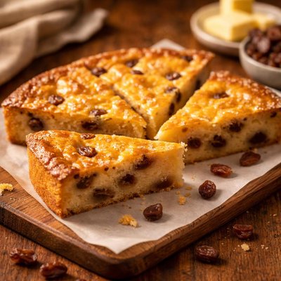 Boterkoek met rozijnen