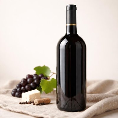 Bottle of merlot wine