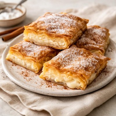Bougatsa with cream