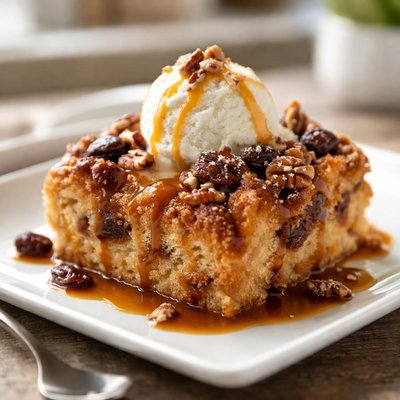 Bourbon bread pudding