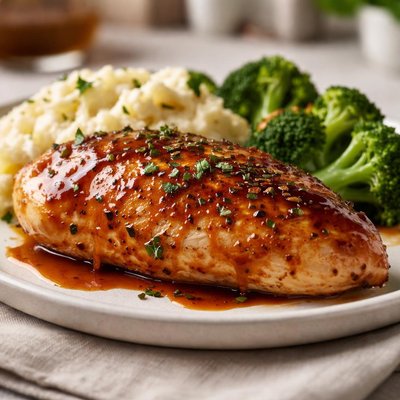Bourbon glazed chicken breast