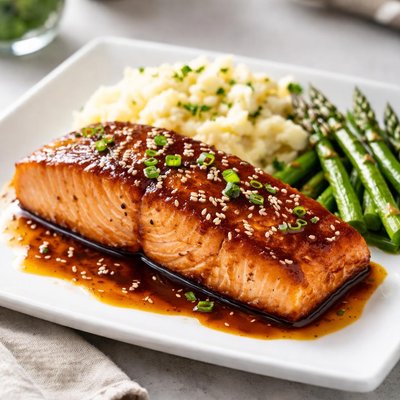 Bourbon glazed salmon