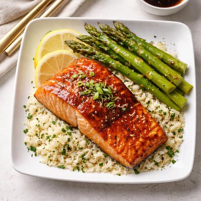 Bourbon marinated salmon