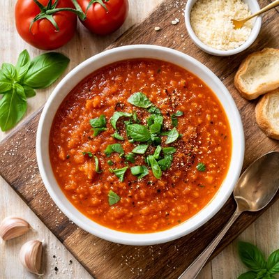 Bowl and basket tomato basil