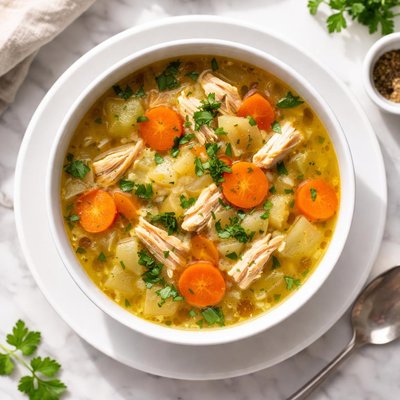 Bowl chicken soup