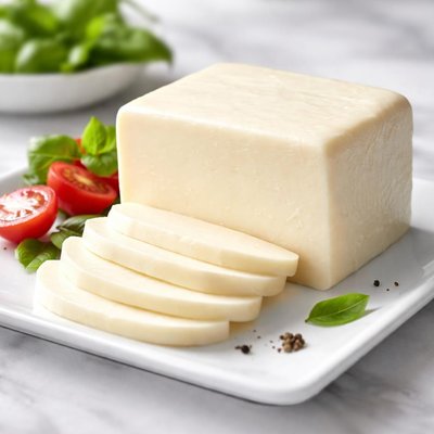 Bowl in basket low moisture whole milk mozzarella cheese