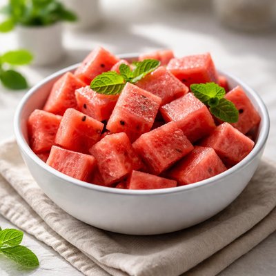 Bowl of cut up watermelon