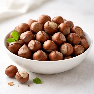 Bowl of hazelnuts