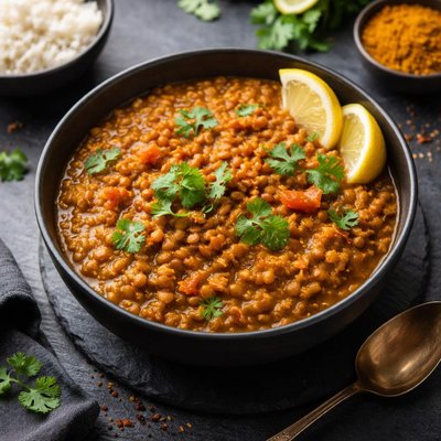 Bowl of lentils curry