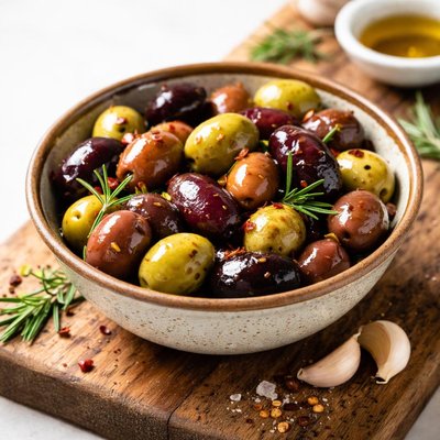 Bowl of mixed olives