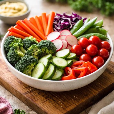 Bowl of raw veggies