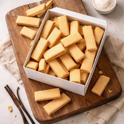 Box of vanilla waffers