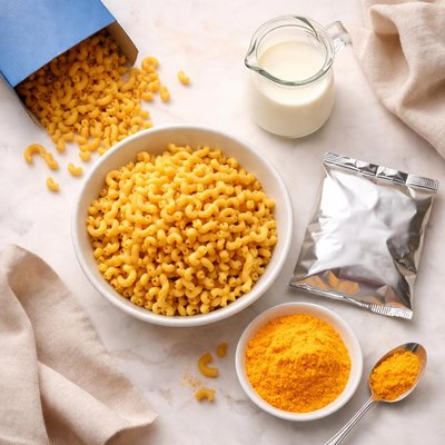 Boxed mac and cheese cheese packet