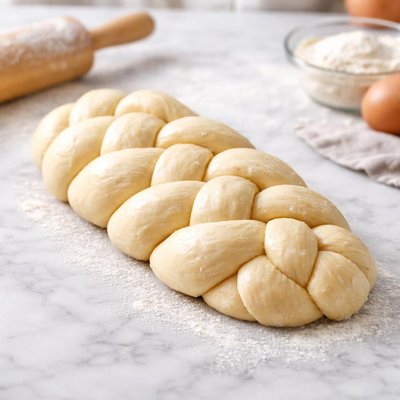 Braided bread dough