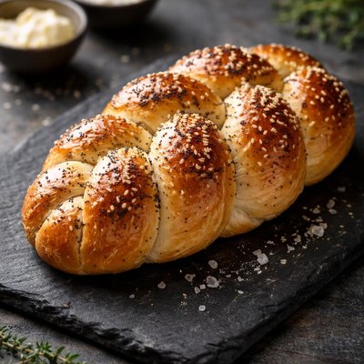 Braided bread roll