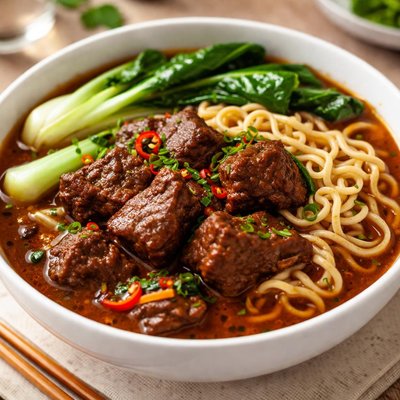 Braised beef noodle soup