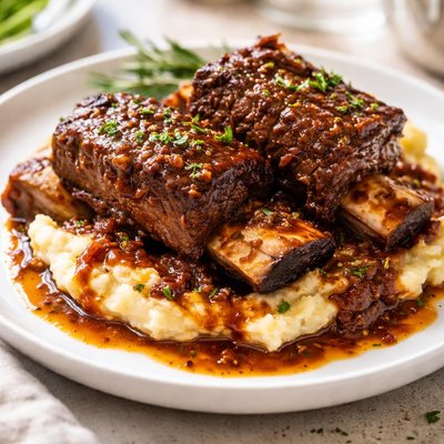 Braised beef ribs