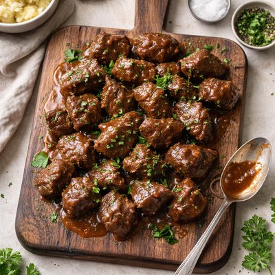 Braised beef tips