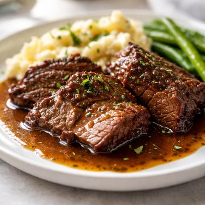 Braised beef with gravy