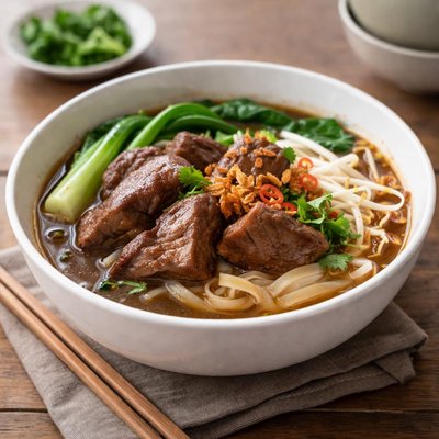 Braised beef with thai noodle