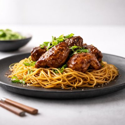 Braised chicken noodles