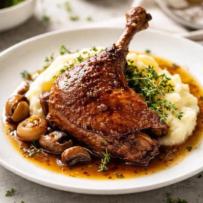 Braised duck leg